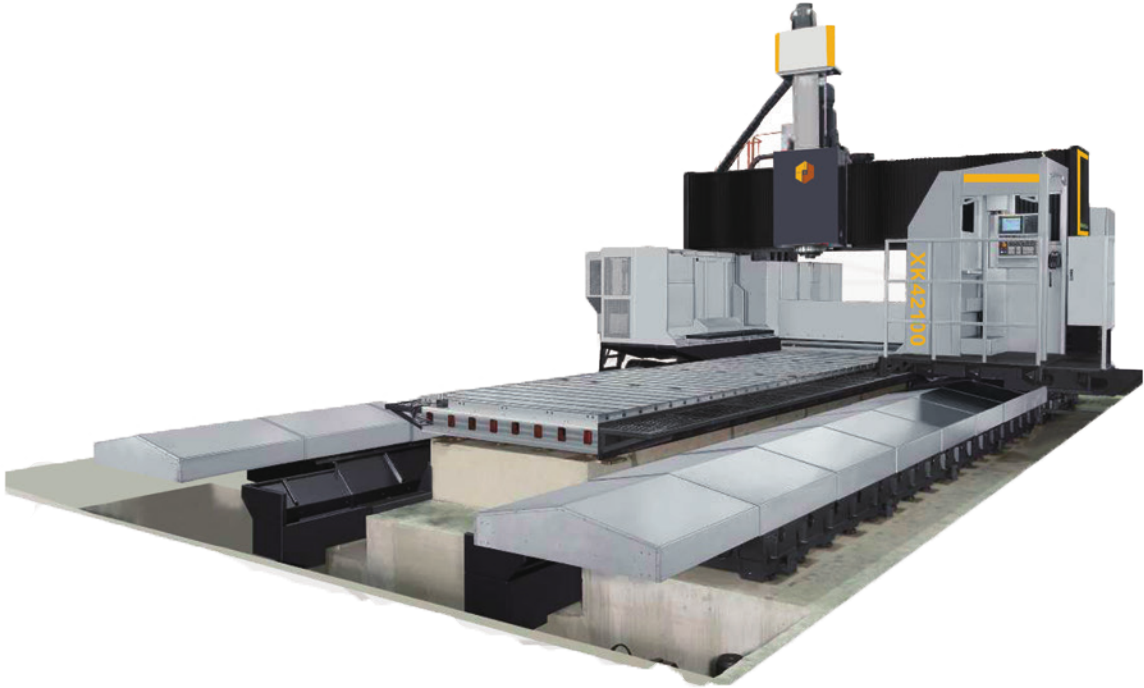 Crane/moving column gantry machining center